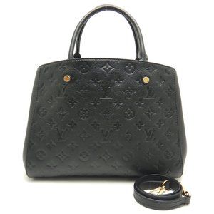 Louis Vuitton Emplant Montaigne MM Noir 2WAY Bag Black